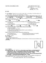 Đề kiểm tra học kỳ I môn Vật lý lớp 9 thời gian 45 phút năm học 2015 - 2016